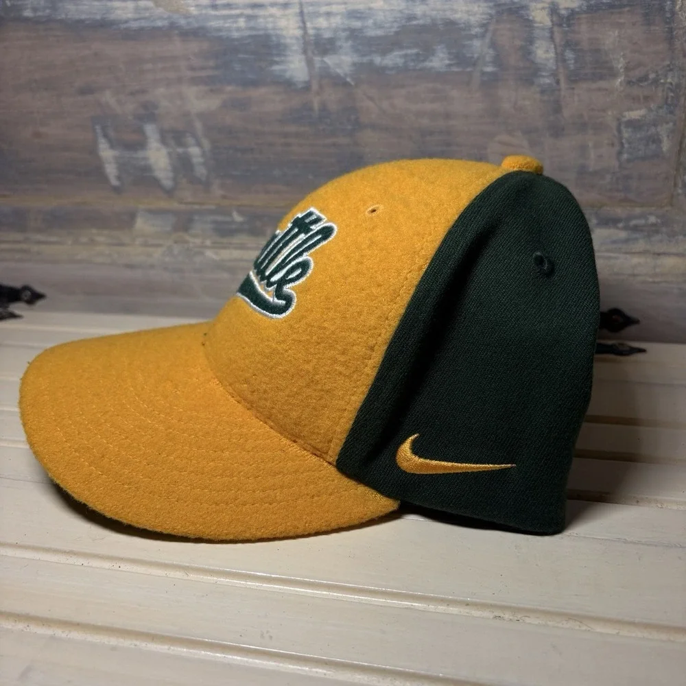 Vintage Seattle Super Sonics NBA Script Nike Fitted Hat Cap Sz 7 5/8- 7/78 Wool